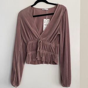 Zara long Sleeve crop top